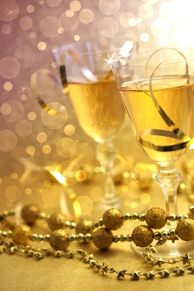 Vánoční šampaňské — Stock fotografie