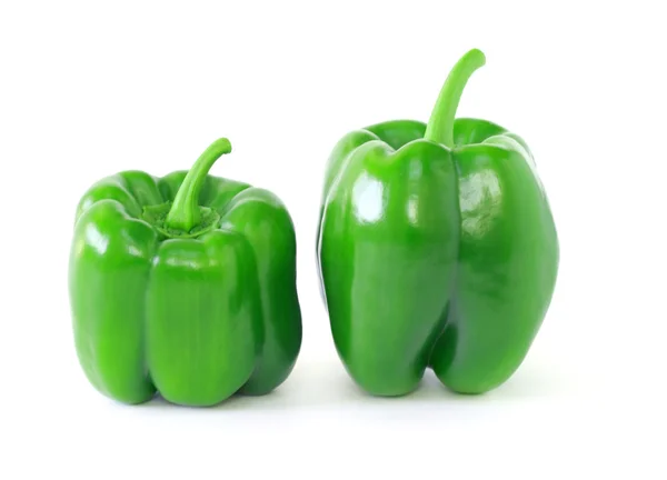Twee groene paprika — Stockfoto