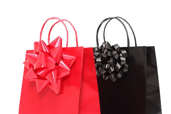 黒と赤のショッピング バッグ — ストック写真