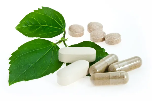 Naturalne tabletki — Zdjęcie stockowe