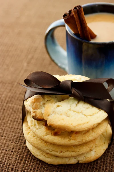 Biscotti e caffè — Foto Stock