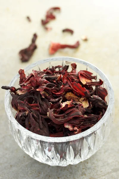 Kurutulmuş hibiscus çay — Stok fotoğraf
