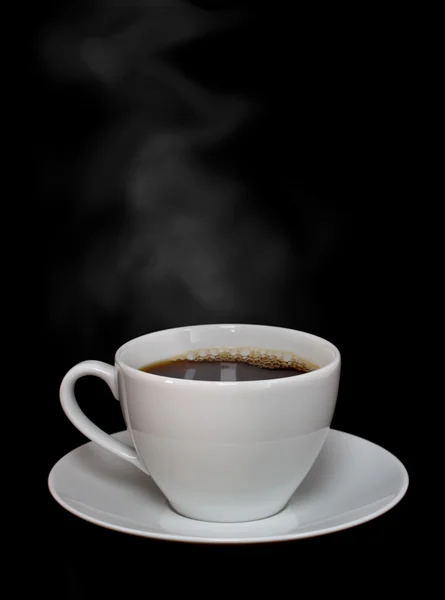 与蒸汽的热咖啡 — 图库照片