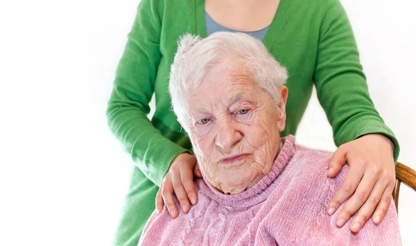 Donna anziana e giovane — Foto Stock