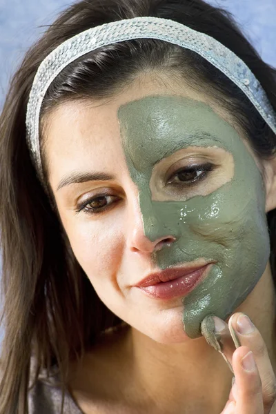 Clay mask beauty treatment