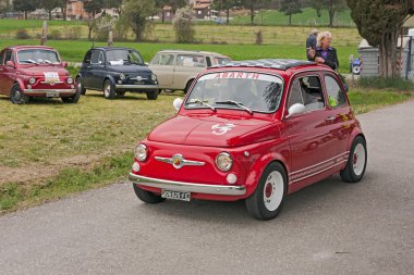 Vintage Fiat 500 Abarth clipart