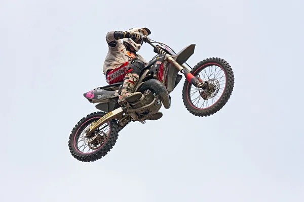 Motorcross-stap-springen — Stockfoto