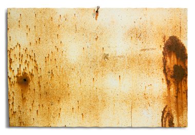 Rusted iron sheet - clipping path clipart