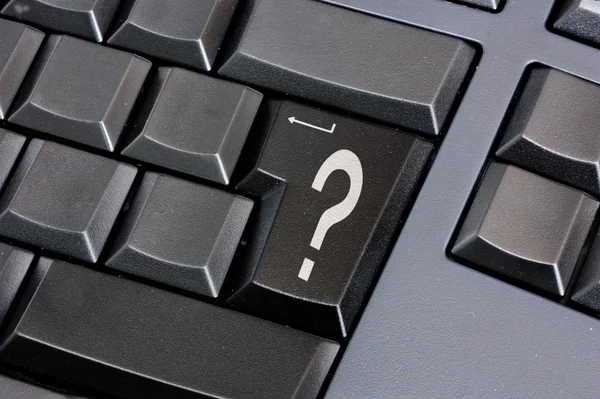 stock image Question mark on black enter key