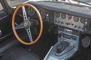 Classic car interior clipart