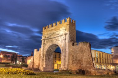 Rimini, the arch of Augustus clipart