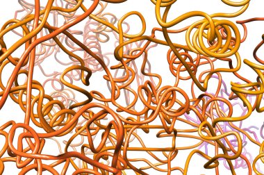 Tangle of metallic wire clipart