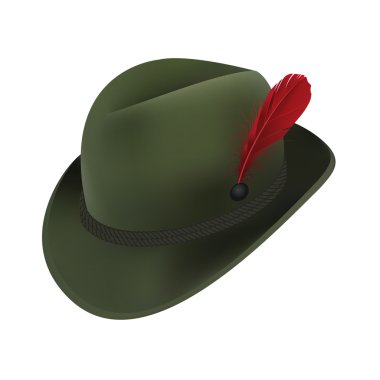 Green hunter hat vector clipart