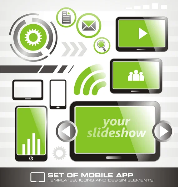 Smartphone pictogram set — Stockvector
