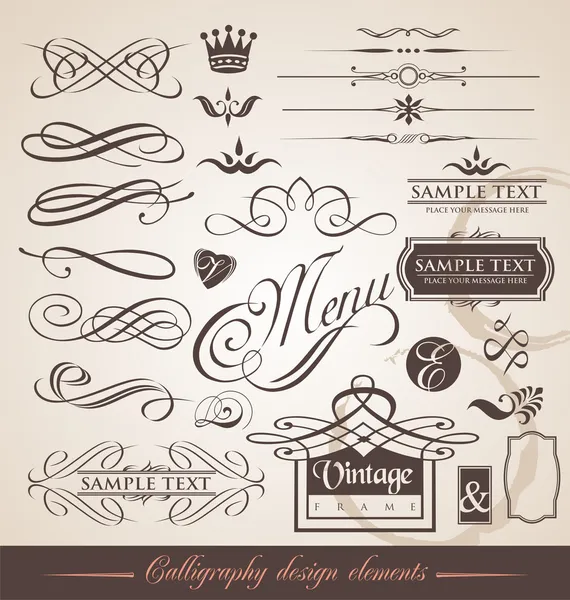 Calligraphy design elements — Wektor stockowy