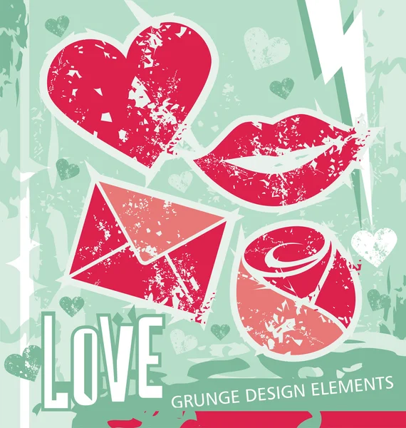 Elementos de design de amor — Vetor de Stock
