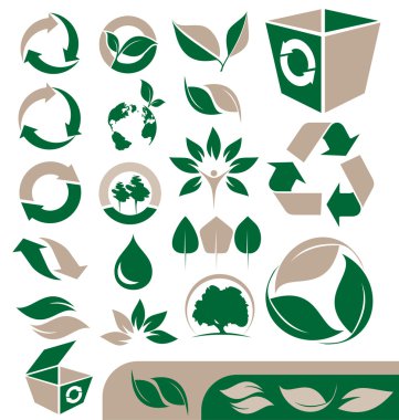 Environmental icons set clipart