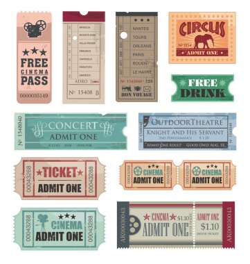 Vintage Tickets clipart