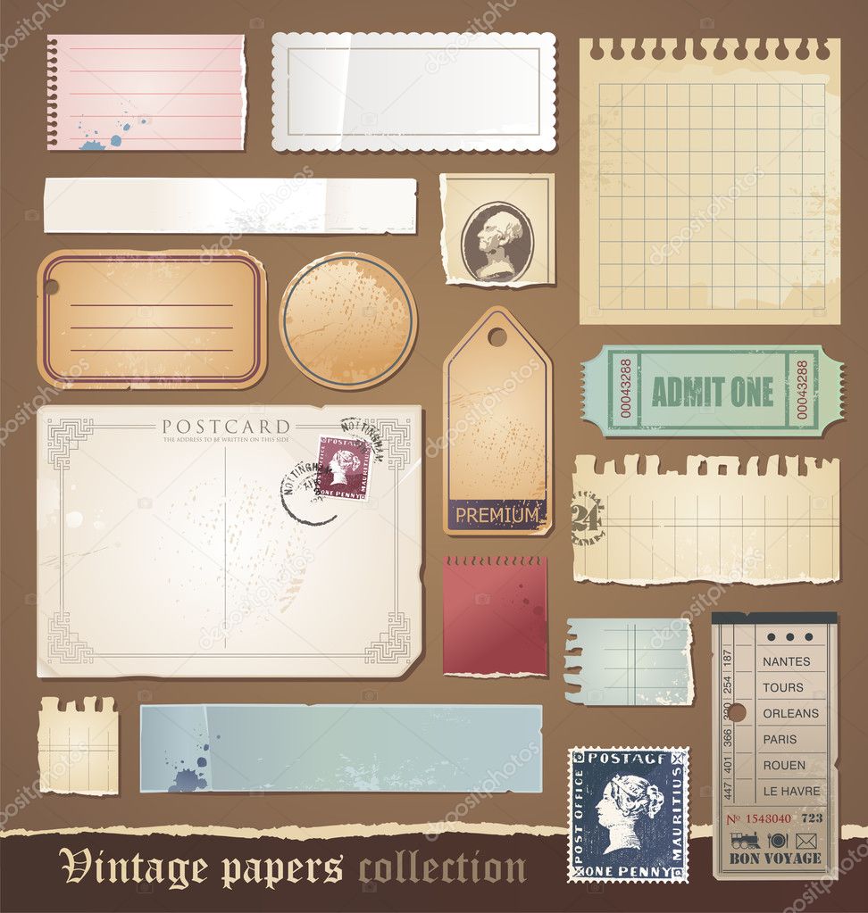 Vintage papers collection