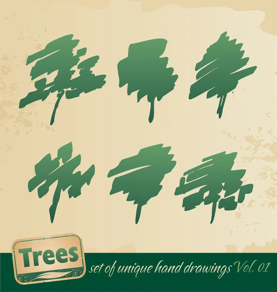 stock vector Trees silhouettes