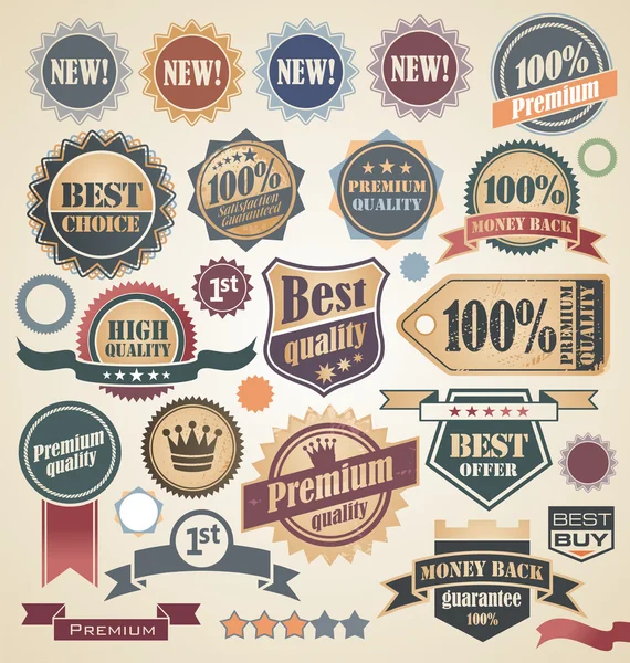 Retro labels collection — Stock Vector