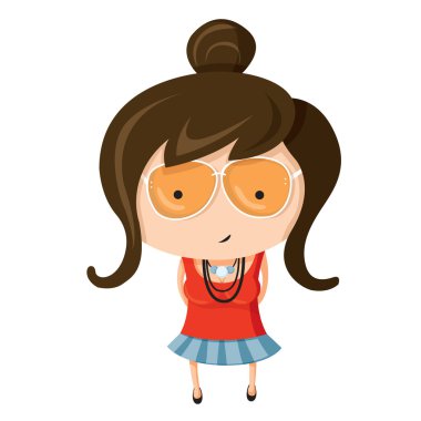 A girl dressed up like a sign of zodiac. Virgo. clipart