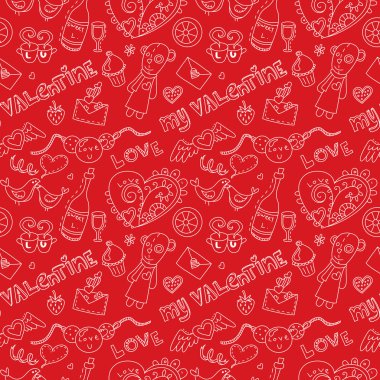 Pattern for st. Valentine's day. clipart