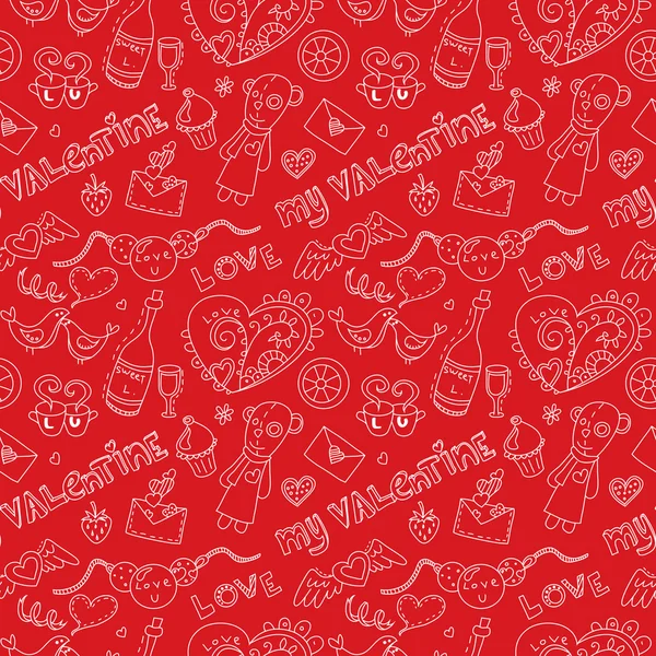 Pattern for st. Valentine's day. — Stock Vector