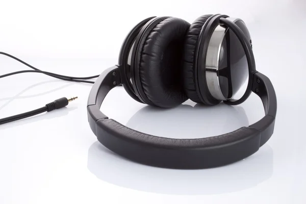 stock image Black and silver headphones