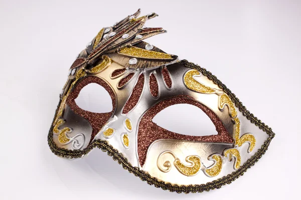 Maschera veneziana su sfondo bianco — Foto Stock