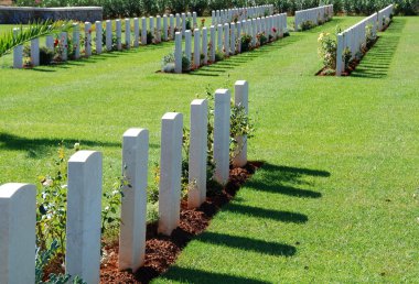 Military cemetery, Crete, Greece clipart