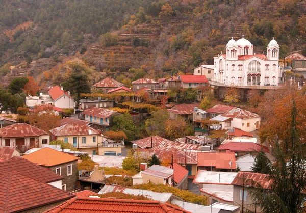 Mountain village of Pedoulas in Cyprus — Stock Photo, Image