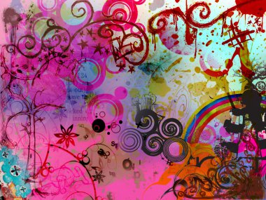 Graphical colored background clipart