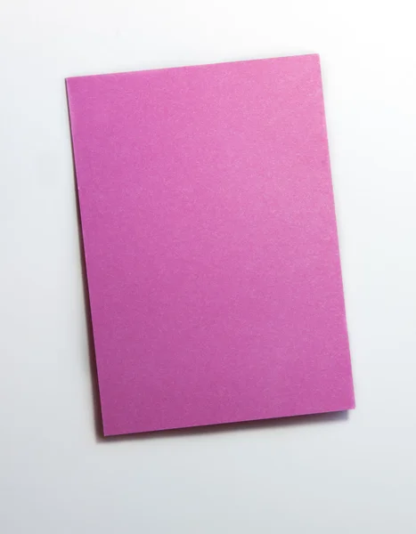 Papel branco rosa em branco — Fotografia de Stock
