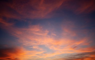 Cloudscape during sunset clipart