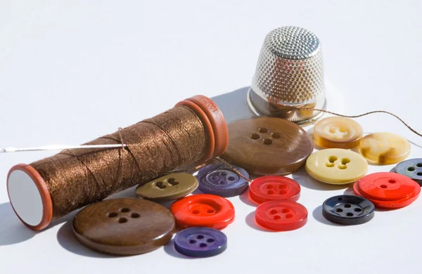 Dikiş izleri ve düğmeler — Stok fotoğraf