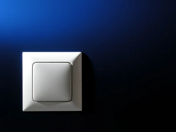 Белый выключатель — стоковое фото