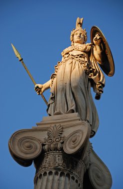 Athena god statue clipart