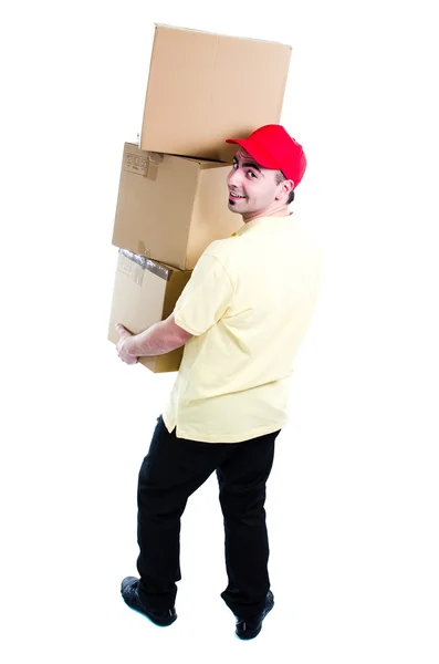 Heavy delivery - rear view — Stock Photo, Image