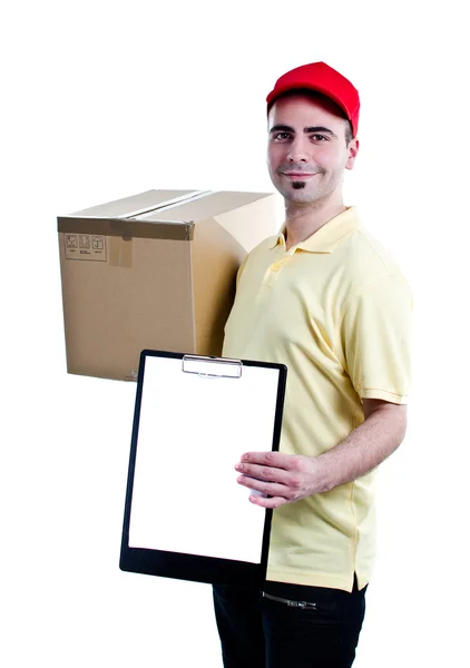 Delivery courier man — Stock Photo, Image