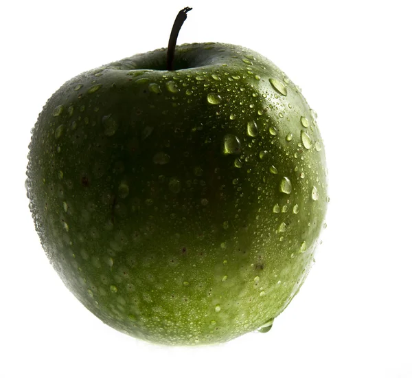 stock image Wet green apple