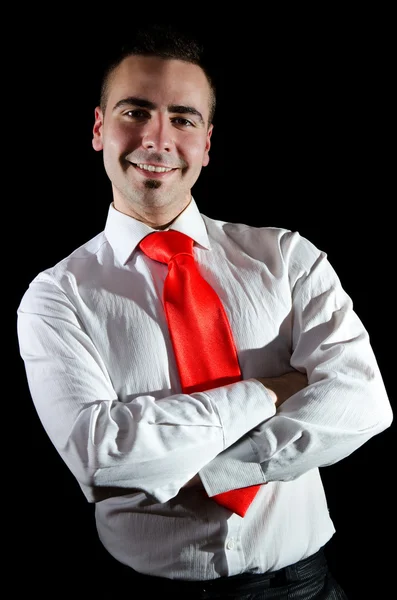 Jovem empresário sorridente — Fotografia de Stock