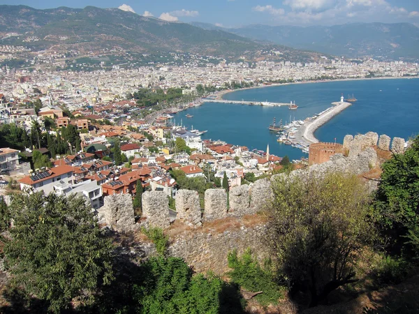 stock image View of Alanya and Harbour