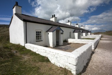 Pilotun evler, llanddwyn Adası, anglesey, Galler