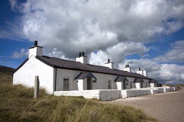 Pilotun evler, llanddwyn Adası, anglesey, Galler