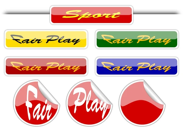 Sport - fair-play - ikony — Zdjęcie stockowe