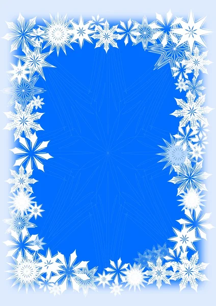 Snöflingor - gratulationskort — Stockfoto
