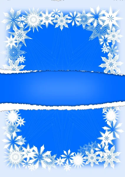 Fiocchi di neve - biglietti di auguri — Foto Stock