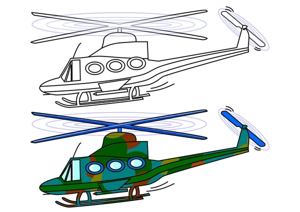 Maskerade militär helikopter — Stockfoto