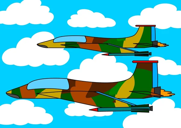 Två stridsflygplan — Stockfoto